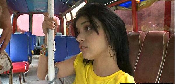 Young latina bitch gets fuck on a bus 17